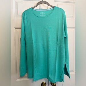 Talbots Aqua Long Sleeve Shirt
